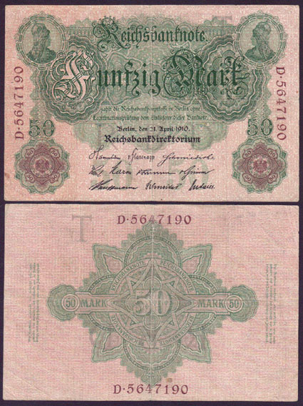 1910 Germany 50 Mark L000935